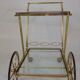 Elegant food trolley - brass - vintage.