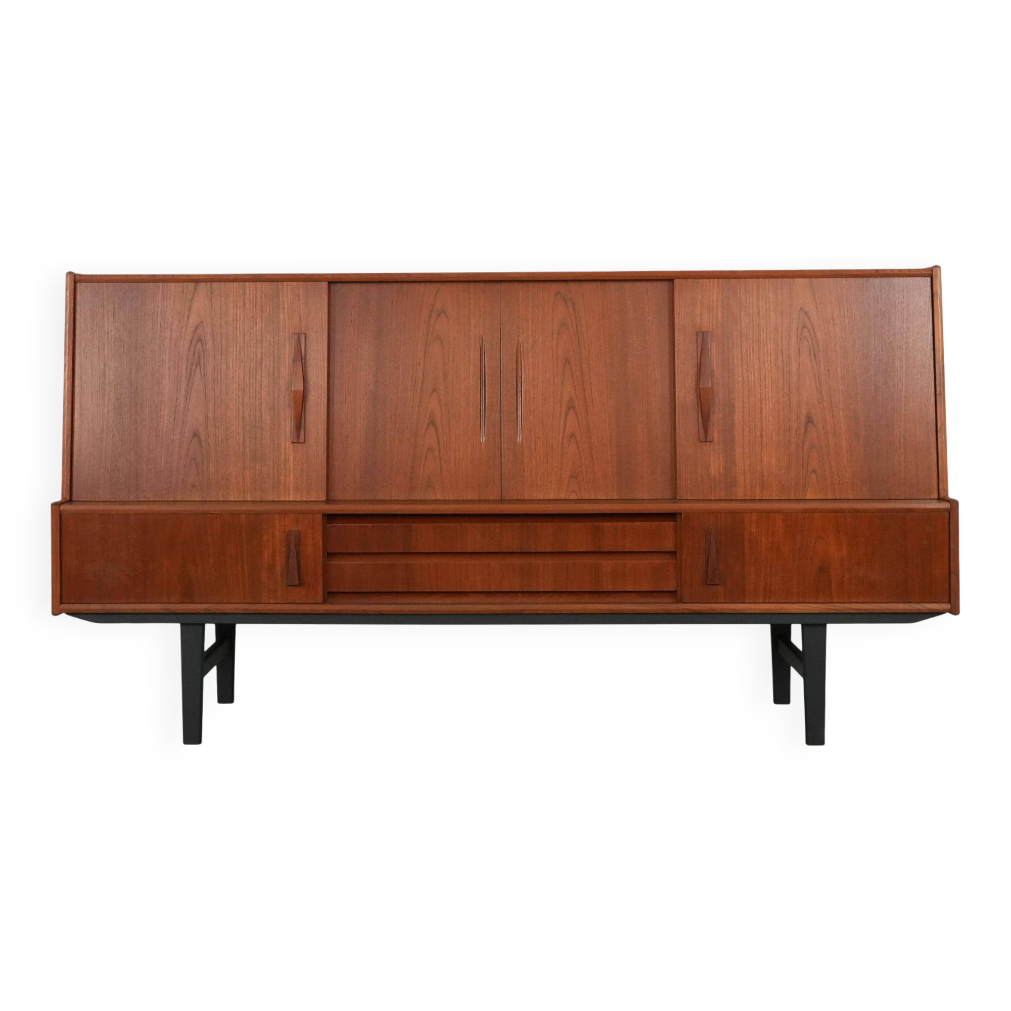 Teak highboard, Danish design, 1970s, production: Denmark