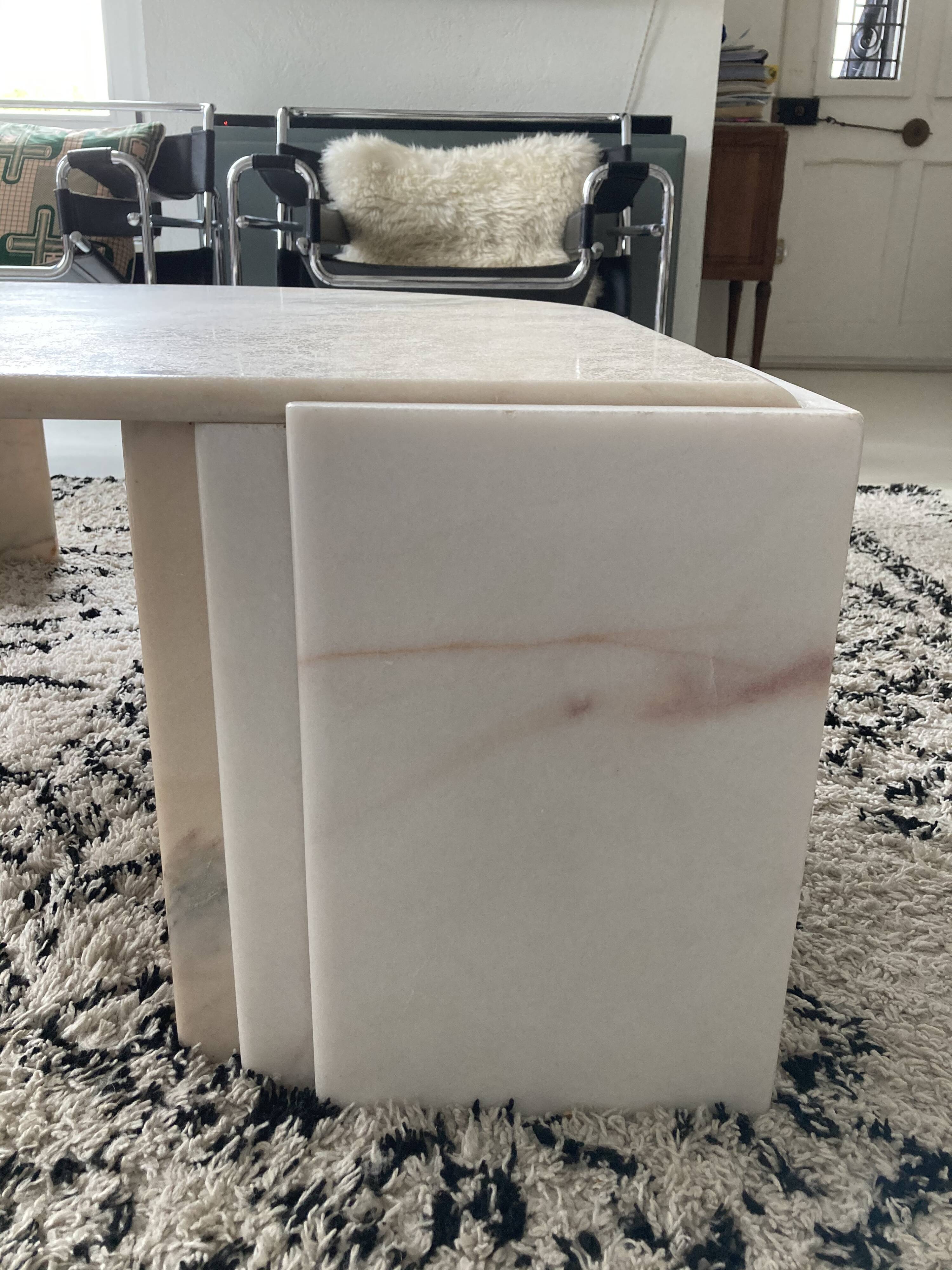 Vintage eye coffee table in 70s marble