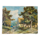Oil on canvas mountain path