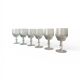 6 verres à pied anciens ciselés verre à vin ou à eau