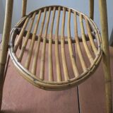 Hand-crafted mid century magazine rack in bamboo, 1960s