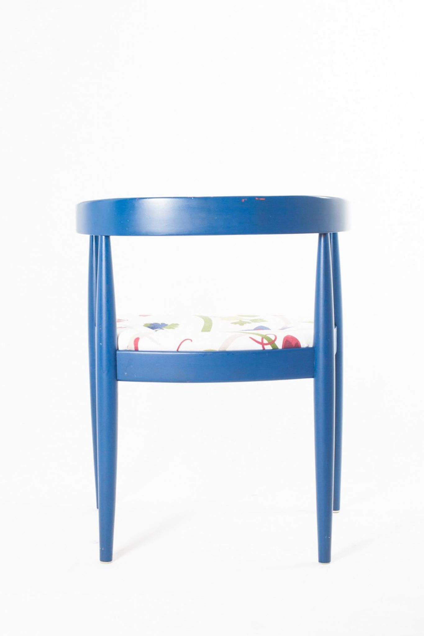 Vintage Flower Fabric & Blue Beech Armchair
