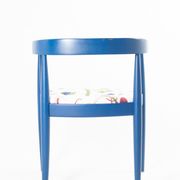 Vintage Flower Fabric & Blue Beech Armchair
