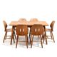 Fdb møbler dining room set consisting of 6 chairs by ejvind a.