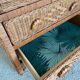 Commode vintage en rotin