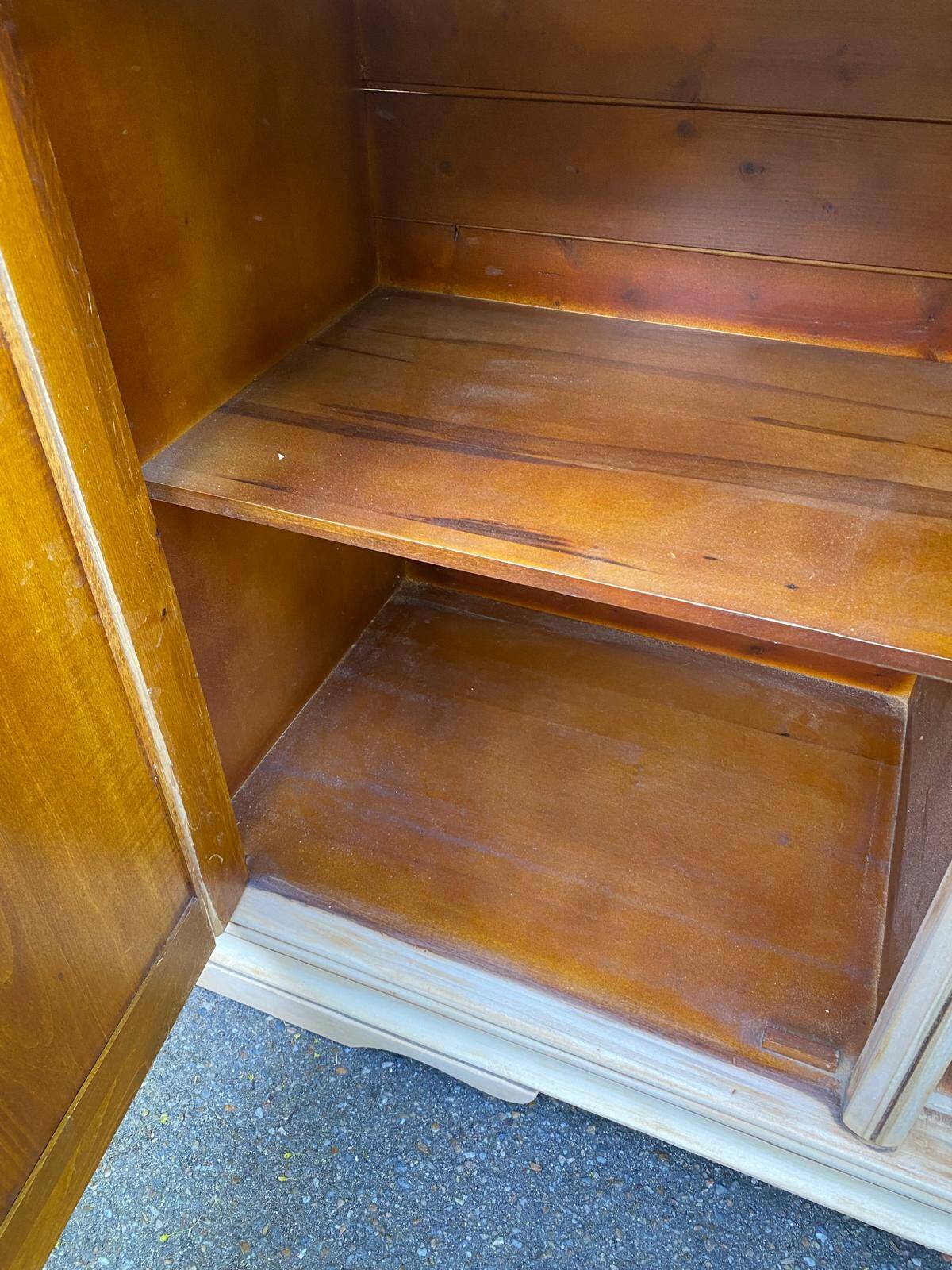 Louis Philippe rustic buffet, vintage, renovated in solid wood, 185cm.