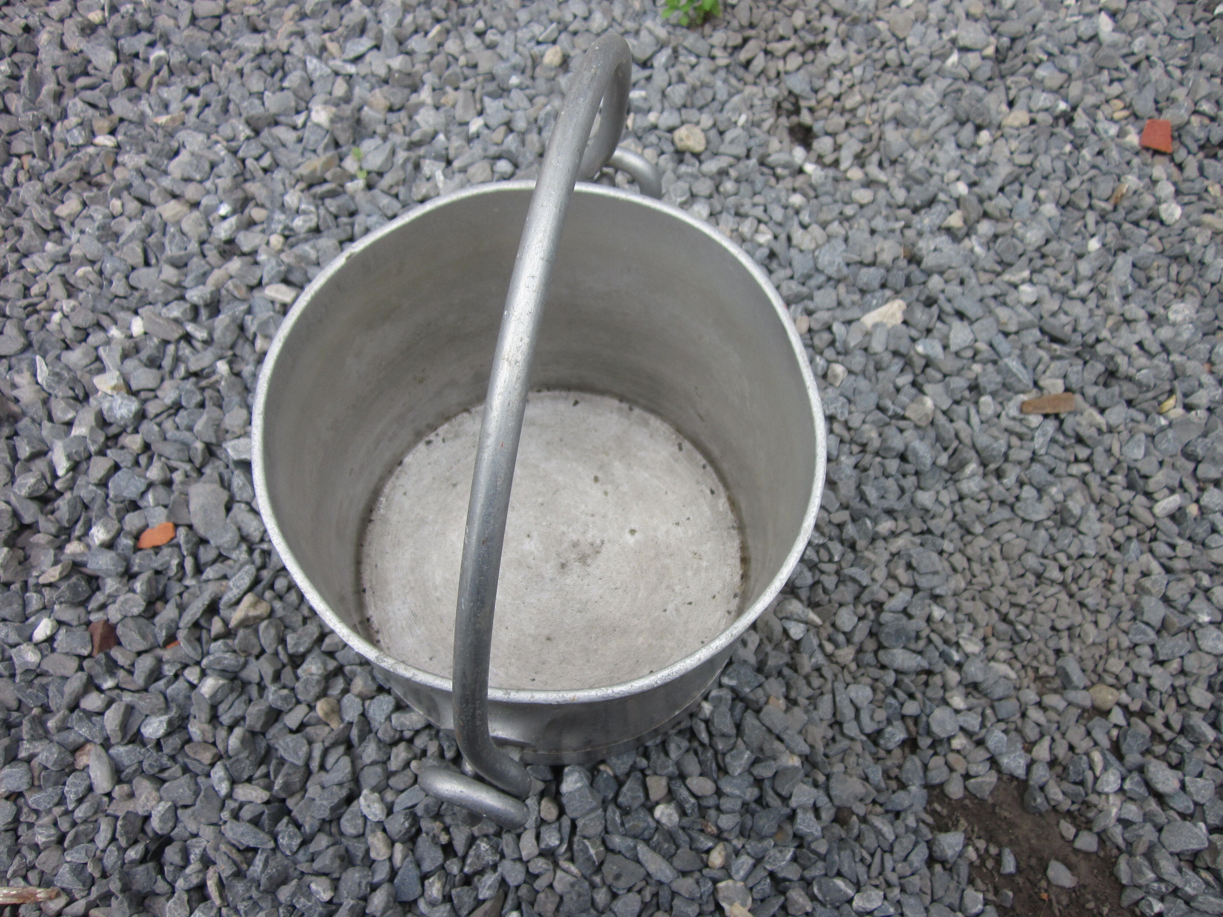 Old aluminium bucket