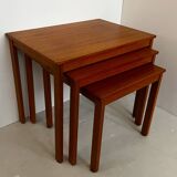 Danish nesting tables in vintage teak.