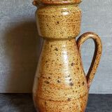 XXL potter's pitcher in Art-populaire pyrite stoneware early twentieth century