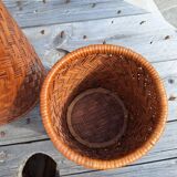 Pair of rattan planters