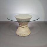 Retro Vintage Sheaf Of Wheat Bamboe dining table By Mcguire America Wide 122 Height 72 cm