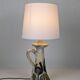 Pair of Bouffioulx sandstone candle lamps signed Dubois - 1970s