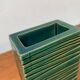 Minimalist block vase in Italian pottery from the mid-century by Bitossi, 1960s.