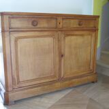 Old - Beautiful solid oak sideboard - 2 doors - 2 drawers in golden oak color