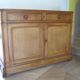 Old - Beautiful solid oak sideboard - 2 doors - 2 drawers in golden oak color