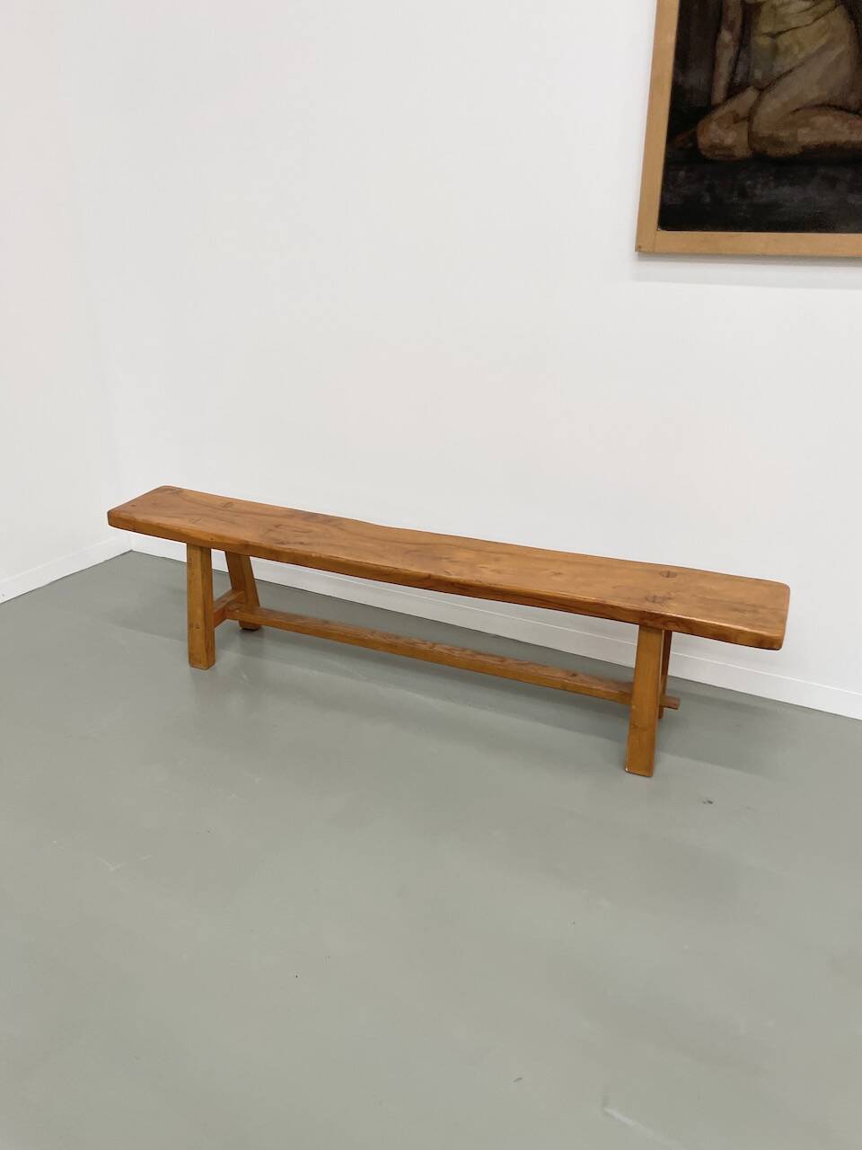 Solid elm bench 2m