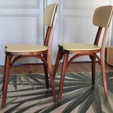 Chaises coeur Baumann jaune