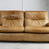 Leather sofa, Albany model, late 70's, Roset edition