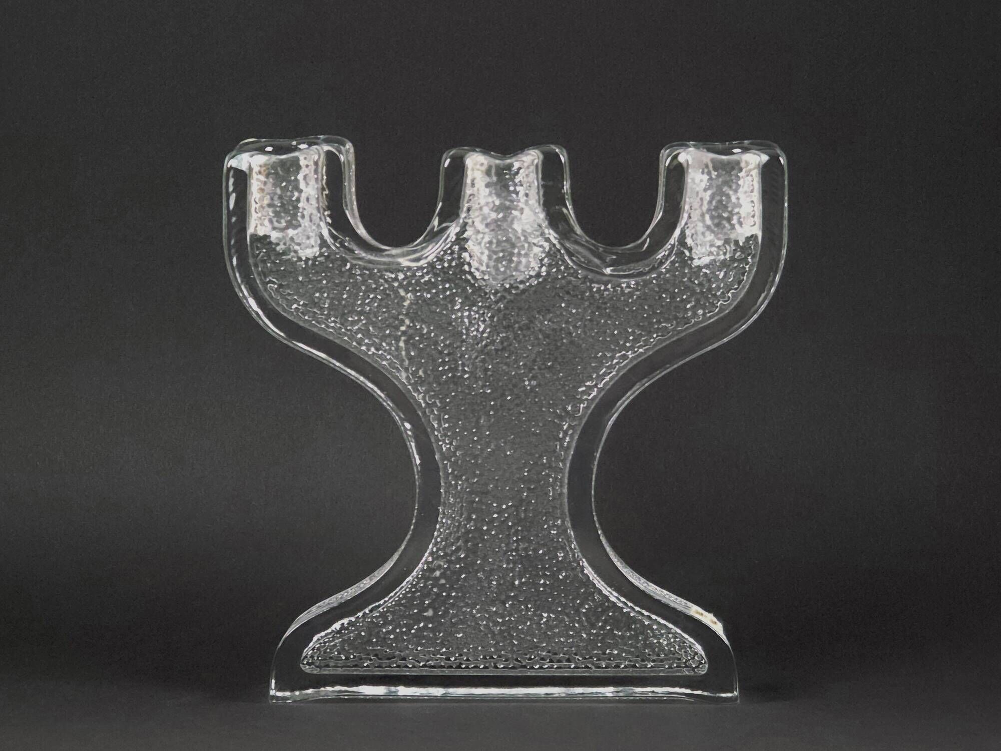 Candelabre brutaliste à 3 bras Nybro par Paul Isling, années 1970