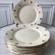 Set of 9 flat plates Digoin Sarreguemines years 40-50