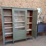 Bronze green display cabinet bookshelf