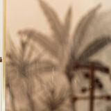 Wall mirror, brass frame