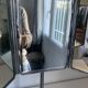 Vintage 1940s barber's triptych mirror with beveled base - 40 x 35 cm