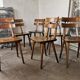 Set de 6 chaises tout bois 1960