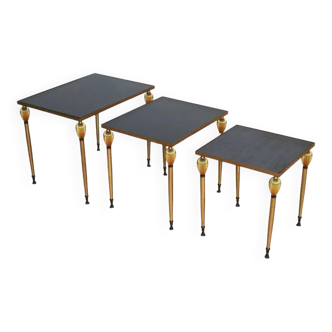 3 neo-classical nesting tables.