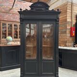Napoleon III display case in patinated oak