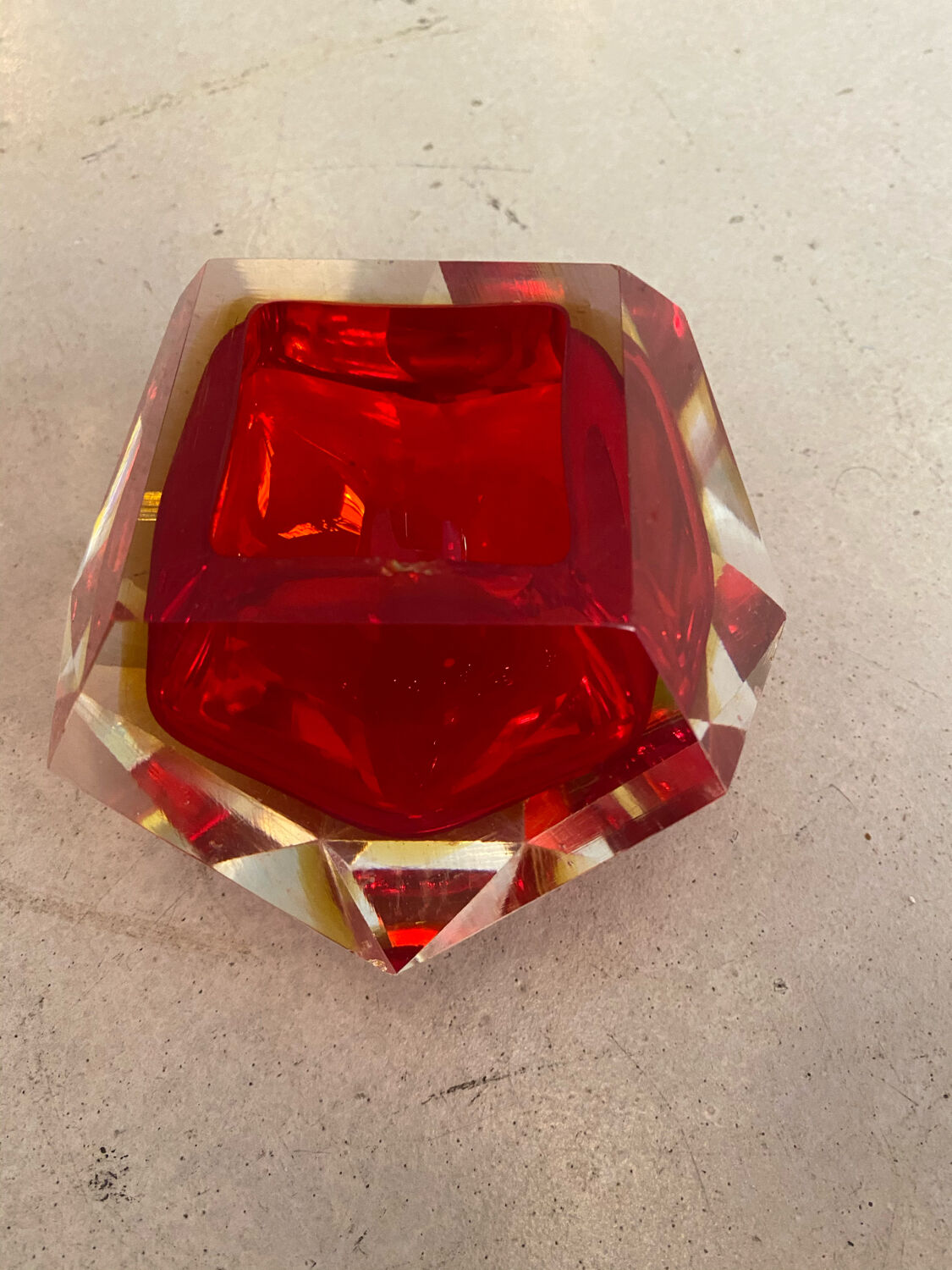 Sommerso Murano ashtray