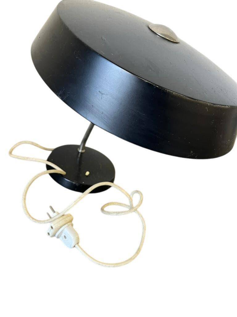 Lampe de table/de bureau vintage noire VEB Narva