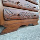 Art Deco commode, vintage antique piece with marble top.