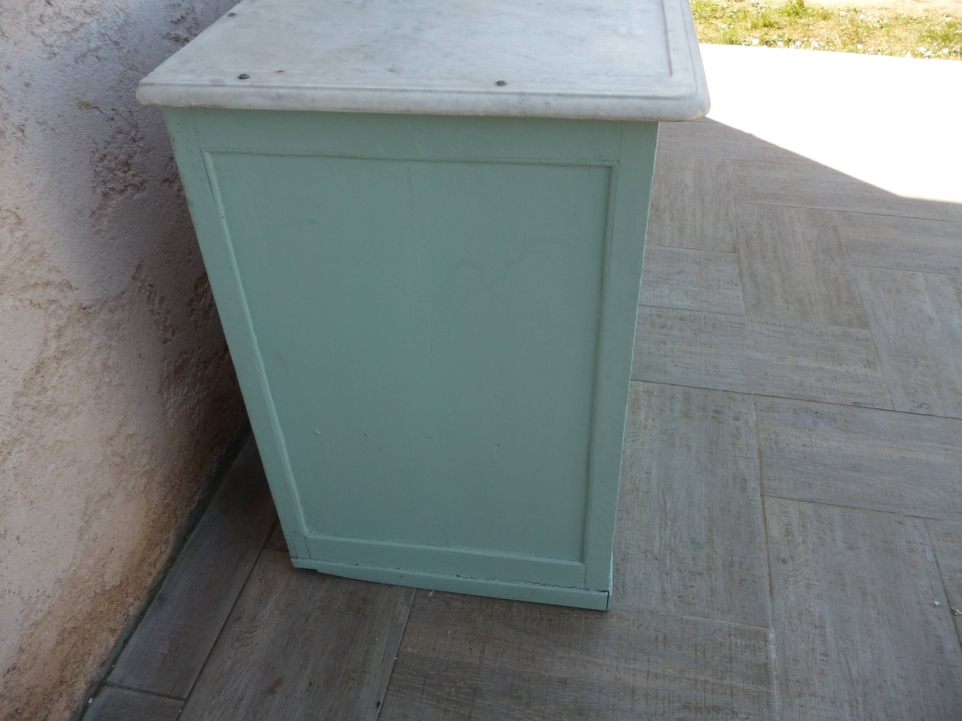 Ancient buffet with marble