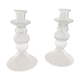 Pair of glass candlesticks