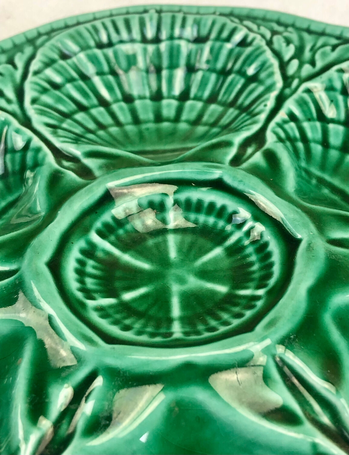 Sarreguemines slurry oyster plate