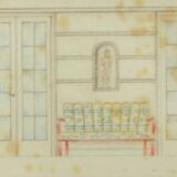 Ensemble de banc de salle à manger et de fauteuil, Vienne-Budapest, vers 1930.