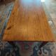 XXL solid oak farmhouse table 260x100 patinated two drawers