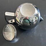 Art Deco style stainless steel teapot