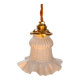 2 suspensions tulipes en verre
