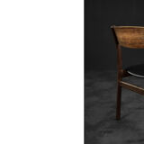 Vintage Mid-Century Modern Scandinavian Teak & Vinyl Dining Chairs, 1960s, Set of 4