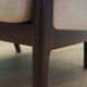 Fauteuil beige, années 1970, design danois, fabriqué au Danemark