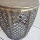 Tabouret en bronze travaillé façon bambou et rotin