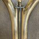 Vintage brass fireplace screen, folding spark guard with 4 panels,