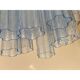 Lustre contemporain en verre de Murano « Tronchi » bleu ciel de style Venini