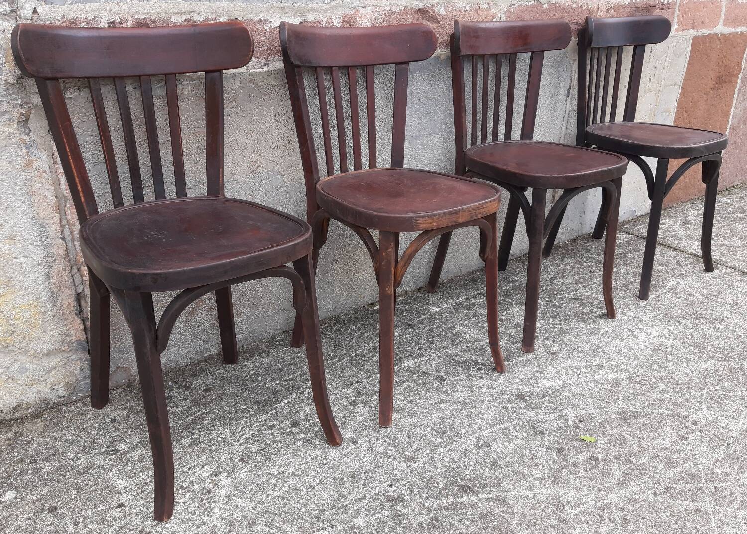 Baumann bistro chairs, 1950s. (Set of 4)