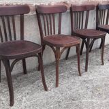 Baumann bistro chairs, 1950s. (Set of 4)