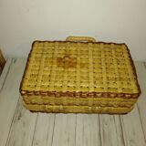 Vintage wicker briefcase