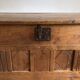 Antique oak chest from the 17th to 18th century.
